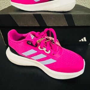 adidas Hot Pink Athletic Shoe with White Stripes